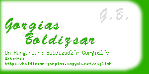 gorgias boldizsar business card